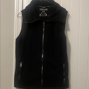 Calvin Klein Women's Black Vest with Zipper